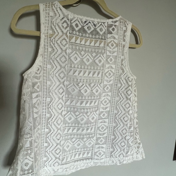 MADEWELL White Embroidered Top SZ S - Picture 2 of 5